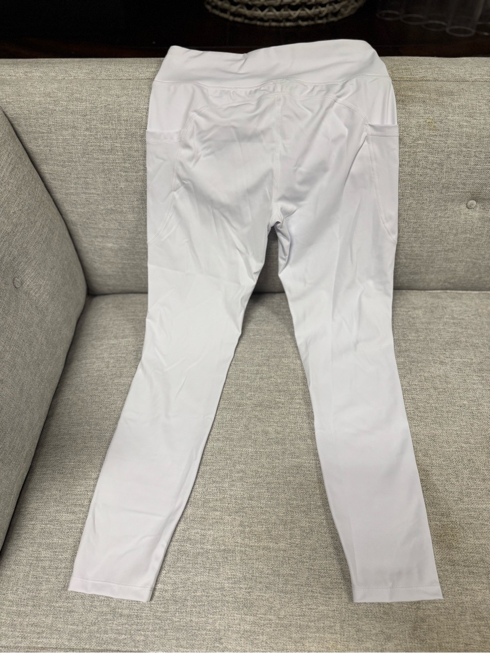 White High-Waist Active Leggings - Picture 2 of 3